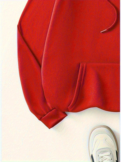 Women's Fashion Autumn/Winter Christmas Reindeer Print y Casual -Lined -Feel Hooded Sweatshirt