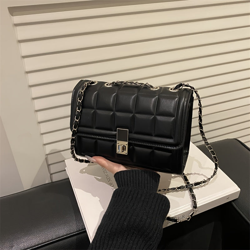 Premium Rhombus Niche Women's Fashion Chain Versatile Shoulder Crossbody Bag