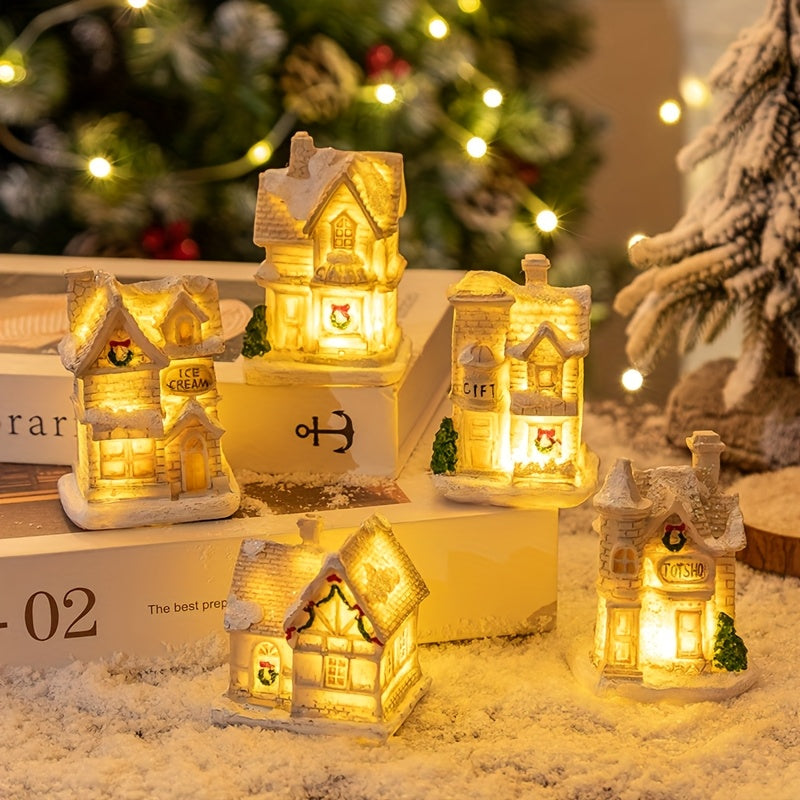 A Festive Resin Home Decoration - Glowing Mini Ornaments for Christmas And New Year, Perfect Holiday Gifts, Christmas Decor, Suitable for Room Decoration.