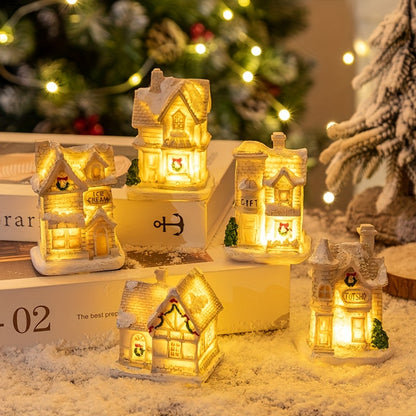 A Festive Resin Home Decoration - Glowing Mini Ornaments for Christmas And New Year, Perfect Holiday Gifts, Christmas Decor, Suitable for Room Decoration.