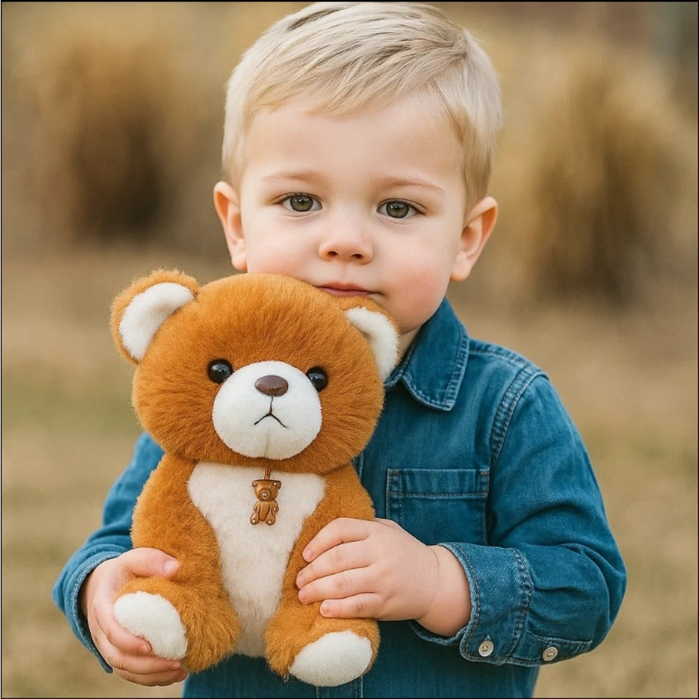 Best-Selling Soft Plush Teddy Bear Doll - Realistic Brown & White Stuffed Animal with Black Eyes & Nose, Cuddly Bedtime Companion for, Birthday Gift for &, Bedtime Friend
