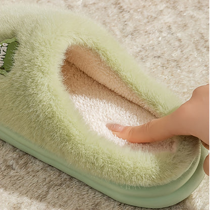 Cozy Plush Slippers for Men & Women - Winter Warm Indoor House Shoes with Non-Slip EVA Sole, Thick Cushioned Lining & Soft Round Toe - Unisex Slip-On Slippers for Home, Lounge, Bedroom (Men's & Women's Design), Slippers for G