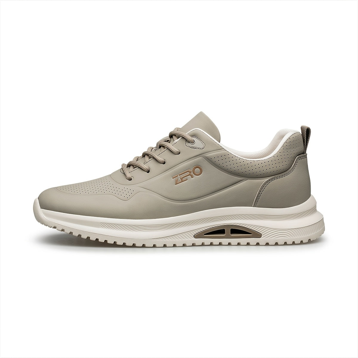 Men's Lightweight Breathable Leather Casual Athletic Shoes