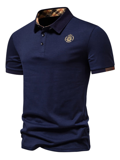 Middle Eastern Plaid Polo Shirts for Western Men - ayq