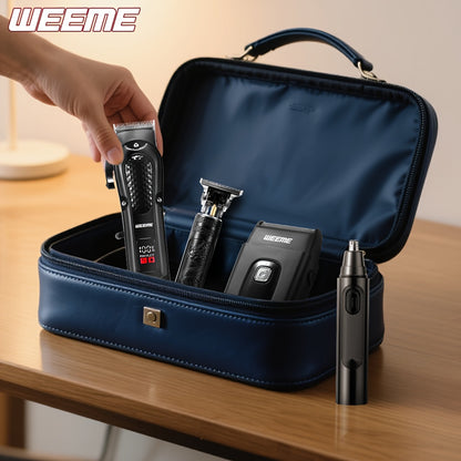 WEEEME 4pcs Men'S Electric Hair Clipper, Nose Hair Clipper, Shaver Set - Wireless USB Charging Professional Hair Clipper Set with Lithium Battery - His Ideal Gift, Hair Accessories | Modern Hair Clipper Tools