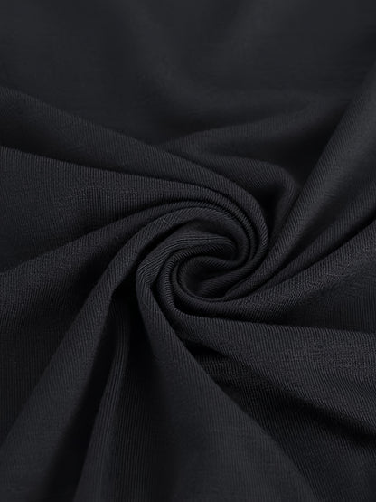 Dress for Women Suitable for Cocktails at Work | V-Neck, Short Sleeves, Faux Wrap Design, Ruched Details, Bodycon Sheath, Ideal for Parties