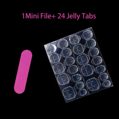 Christmas 24pcs Medium-Length Glossy Red Santa Claus and White Snowman Detachable False Nails, Contrast Color Press-On Manicure Stickers for Holiday Daily Party Wear, Festive Manicure, Seasonal Nail Art, Glossy Finish, Festiv