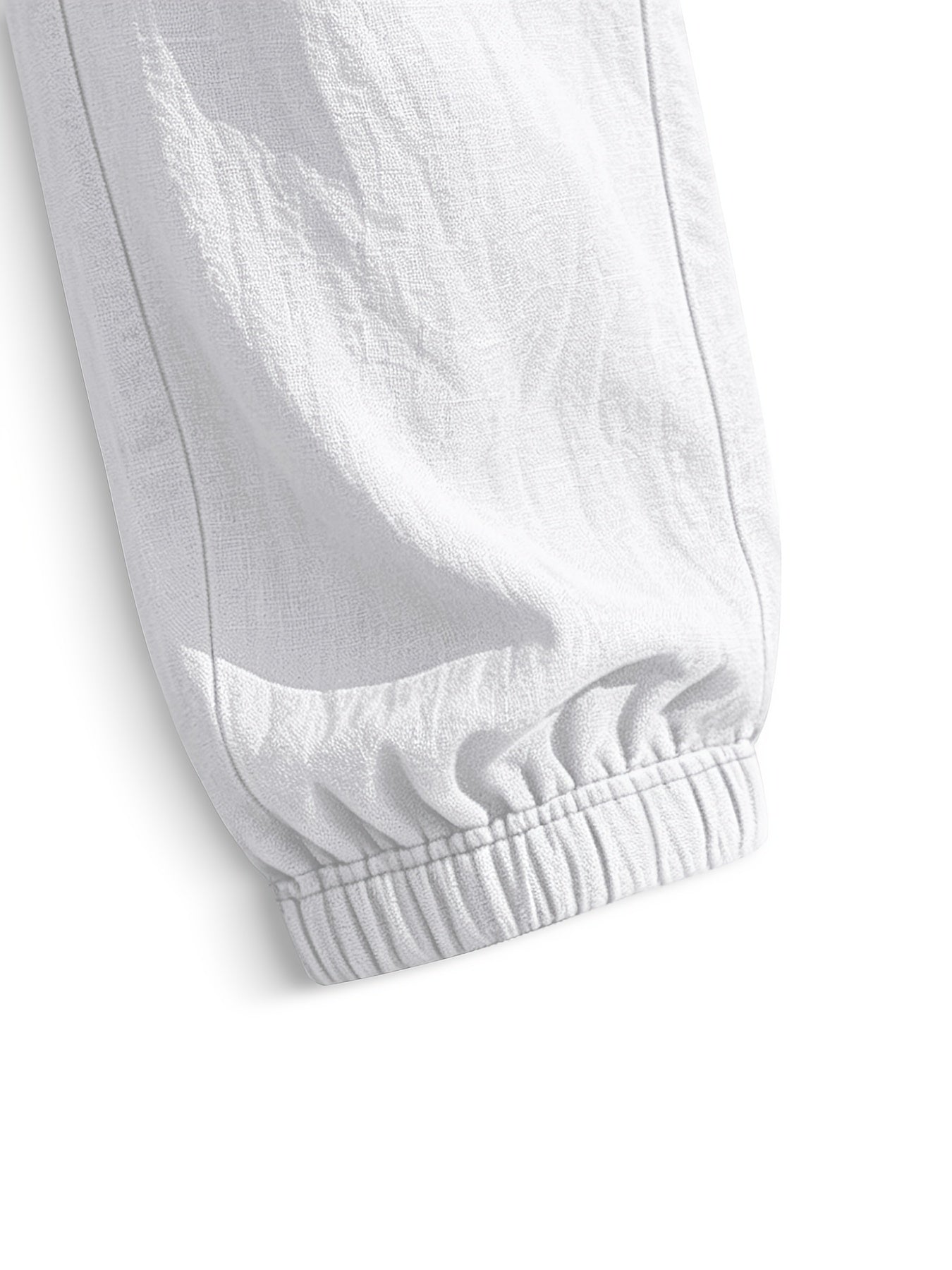 Men's Casual Linen Jogger Pants with Drawstring and Pockets