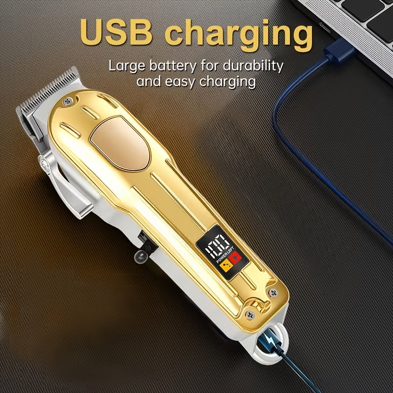 Professional Rechargeable Electric Hair Clipper | 4 Different Length Settings, Low Noise, USB Fast Charging, Unisex, Portable Hairdressing Kit | Ideal Gift for Men on Father'S Day, Christmas - ayq