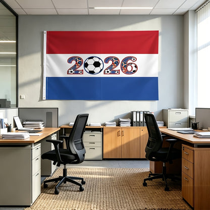 Netherlands 2026 Football Decorative Hanging Flag - Polyester