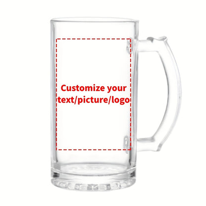 Personalized Custom Name Glass Beer Mug – Reusable Drinkware