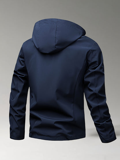 Men's Autumn Outdoor Sports Hooded Windbreaker Jacket