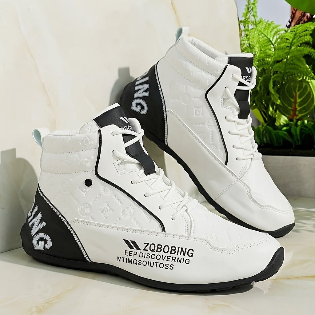 Men's Casual Mid-Top Sneakers Boots Vintage Style All-Season