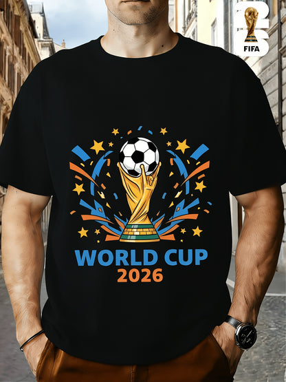 Men's FIFA World Cup Short-Sleeve T-Shirt, Summer Casual