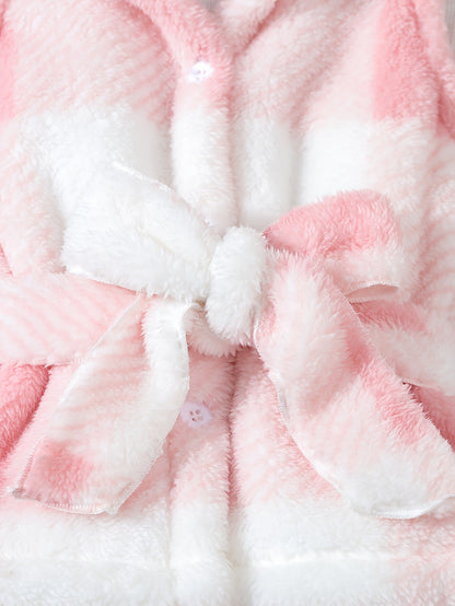 3pcs Plush Set Girl's Plaid Teddy Vest + Long-Sleeve Top + Teddy Pants, Casual outdoor Style Girls Winter/ Fall Clothes, Gift