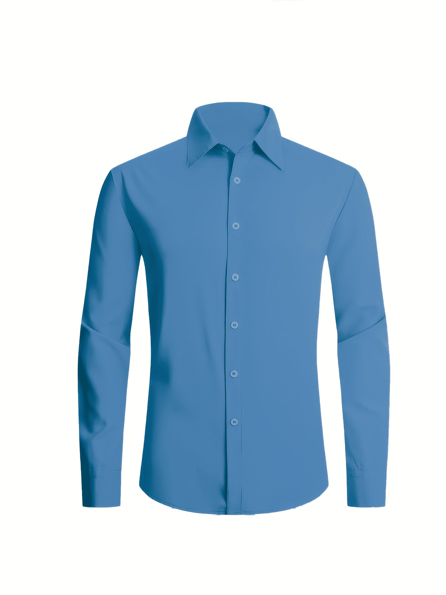 Men's All-Season Business Set: Long Sleeve Shirt & Formal Pants