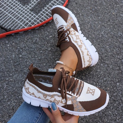 Women's Casual Sneakers Comfort Sport Shoes Fabric Knit Breathable Slip-On All-Season Walking Flats - EVA Sole Non-Slip Athletic Running Footwear - Taizhou North America  Europe Exclusive