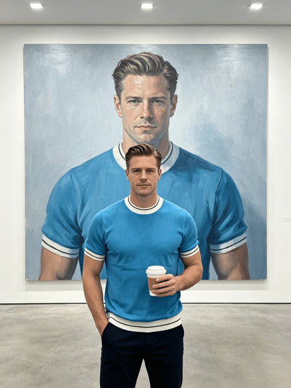 Men's Striped Trim Crew Neck T-Shirt - Breathable Summer Casual Top