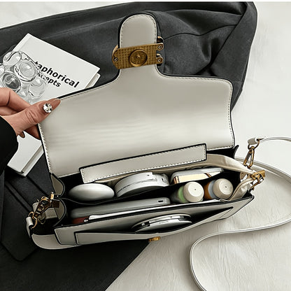 Elegant Women’s PU Crossbody Bag with Magnetic Closure