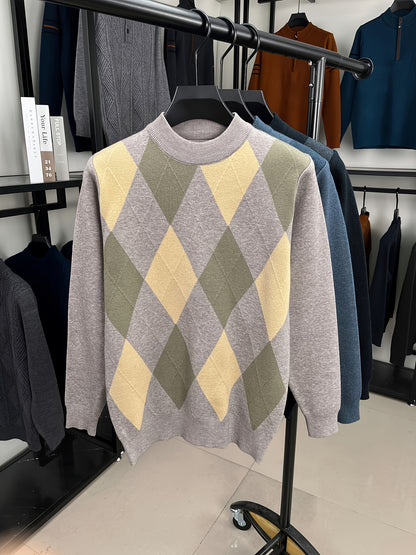 The New Autumn And Winter Collection Features a Men'S Long-Sleeve Knitted Pullover with a Zipper Design And Ribbed Round Neck. This Casual And Stylish Sweater Is Versatile for Daily Wear in The Fall And Winter, Suitable for L