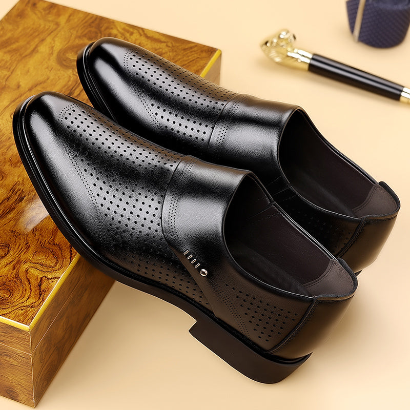 Men's Lightweight Slip-On Loafers - Breathable PU Casual Dress Shoes