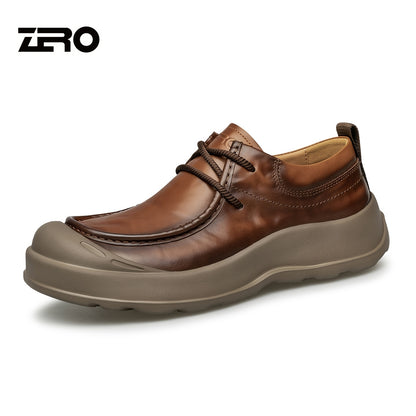 Men's Vintage Leather Casual Shoes with Lightweight Cushioning
