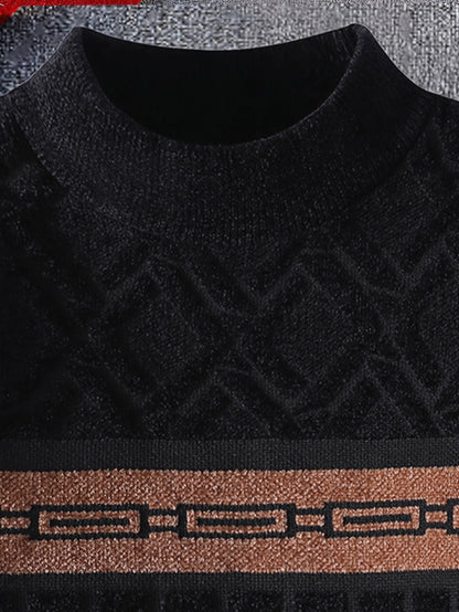 2025 Autumn And Winter New Men'S Sweater in Korean Style, Featuring a Relaxed Round Neck, Warm Knit Design, And Trendy Fashion