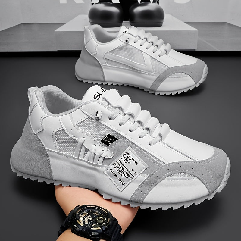 Men's Fashionable Platform Sneakers, Suitable for All Seasons, Available in Green, Black, and White. These Casual Sneakers Are Ideal for Walking and Everyday Use - ayq