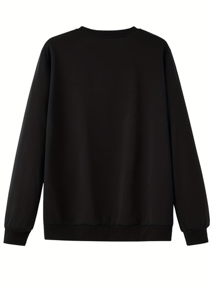 Men'S Happy New Year Sweatshirt - Light Grey with Orange Lettering - Regular Fit Crewneck Pullover for New Year'S Eve, NYE Parties & Casual Attire - Non-Permanent Celebration Sweater for Everyday & Special Occasions, New Year