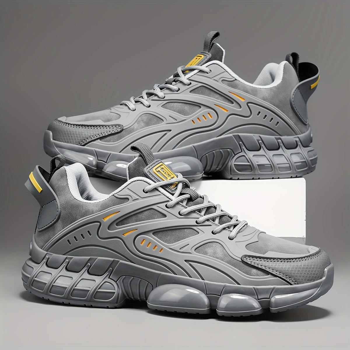 Men's Casual Sneakers, Versatile, Lightweight, Soft-Sole, Shock-Absorbing, and Resilient - ayq