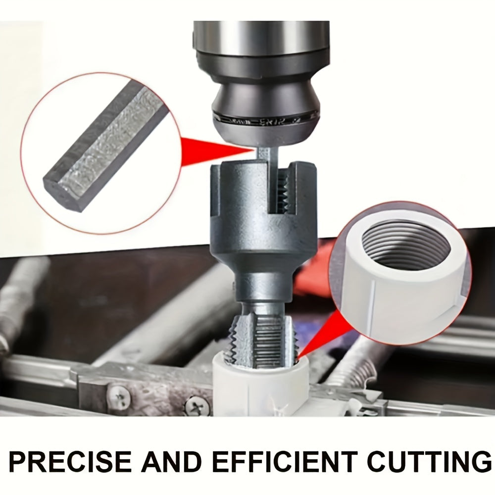 A Set of Three Pipe Threading Tools, Suitable for Processing 1/2 Inch PPR Internal And External Threads, Including Taps And Tools with Sealing Tape.