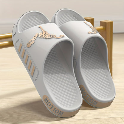 Men'S EVA Slippers for Indoor Bathing at Home, Featuring Soft, Non-Slip Soles. Stylish And Sporty for Summer Beach Outings, These Ultra-Comfortable EVA Slides Are Quick-Drying, Easy to Clean, And Suitable for All Seasons. Per - ayq