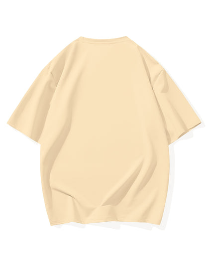 Women’s Loose Crew Neck Cotton T-Shirt with Leopard Heart Print