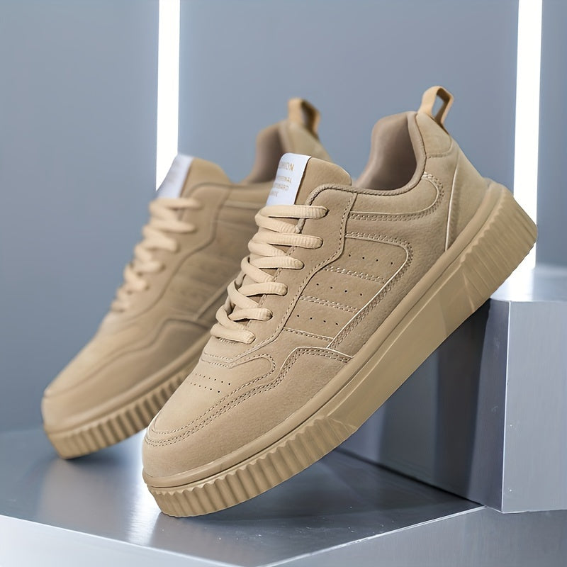 WANWEISI Men's Low-Top Sneakers Compatible for & Gym - Upper, Cushioned MD Sole & Insole, Breathable Round-Toe Sports for, Casual Wear - - (/Solid Colors) - ayq