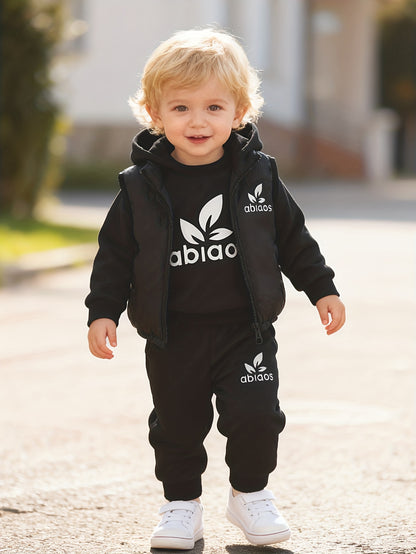 Toddler Boys 3-Piece Fall/Winter Pullover Set with Vest