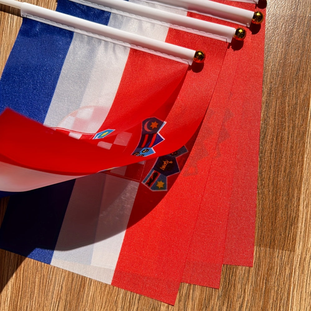 Croatian Handheld Polyester Flag 14x21cm for Events