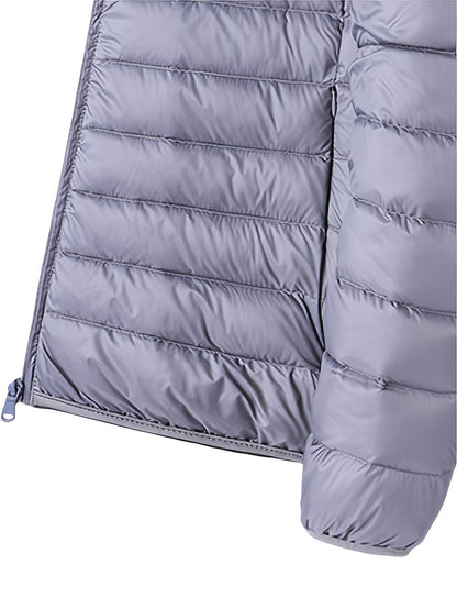 Men's Padded Coat - Men's Autumn/Winter Warm Outerwear - Men's Top - Men's Stand Collar Jacket - Men's Coat Jacket - Men's Warm Coat - Men's Overcoat - Men's Clothing - Men's Cold-Proof Coat - Autumn/Winter Coat, Solid Color,