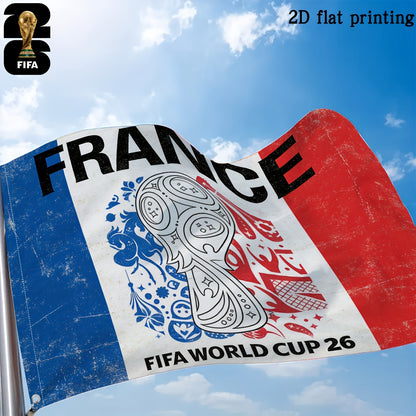 2026 FIFA World Cup Polyester Square Flag with Mascot Design