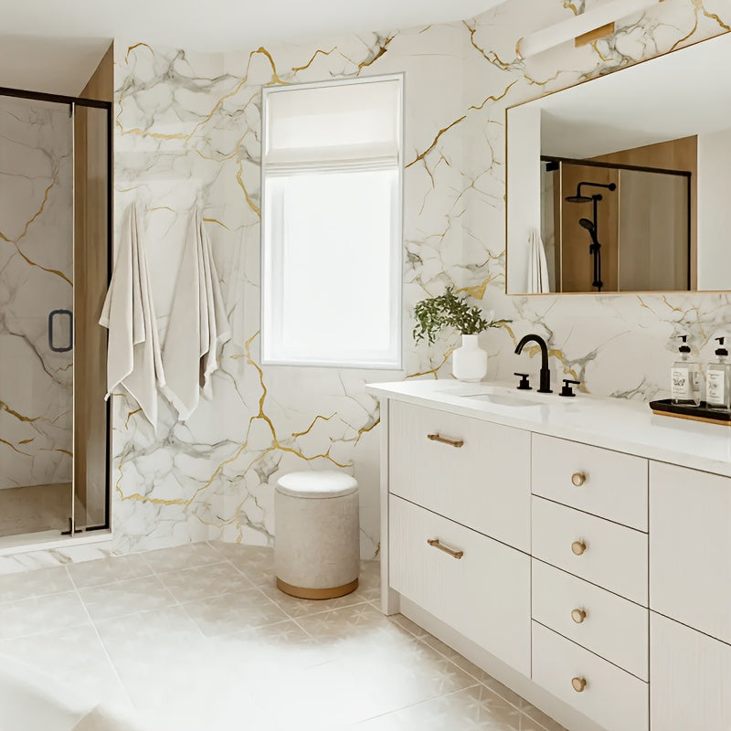 3D Marble Peel & Stick Wallpaper Panels with Thick Foam