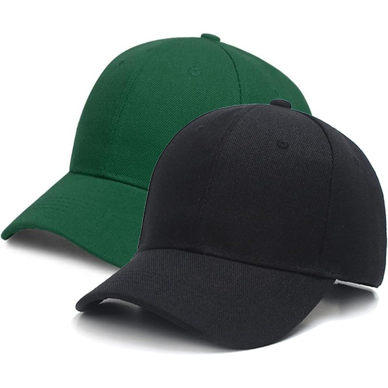 2 Pack Lightweight Baseball Caps for Men & Women - 100% Polyester Golf Dad Hats with 6-Panel Design, Breathable Unisex Casual Hats for Father’s Day, Golf, Sports & Outdoor Activities (Grey & Black), Father's Day Gift, Versa