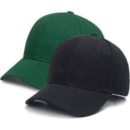 2 Pack Lightweight Baseball Caps for Men & Women - 100% Polyester Golf Dad Hats with 6-Panel Design, Breathable Unisex Casual Hats for Father’s Day, Golf, Sports & Outdoor Activities (Grey & Black), Father's Day Gift, Versa