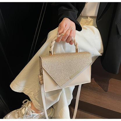 2025 new summer Women's handbag, one shoulder  , metal decorative small square bag