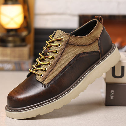 Men's Retro Lace-Up Dress Shoes Wide Fit for Casual & Business