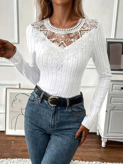 Directional Women'S French Lace Long Sleeve T-Shirt