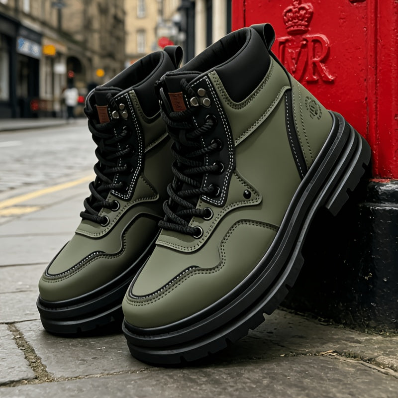 Men's Chuka Boots Casual Streetwear Lace-Up All-Season Shoes