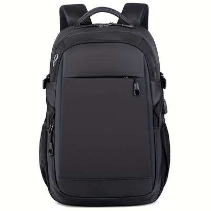 Men's Stylish Black Backpack - Multifunctional Business Laptop Bag with Adjustable Straps, Travel Compartments & Mesh Bottom for Daily Commute, Outdoor Adventures & Work, Business Backpack | Stylish Backpack | Secure Compartm