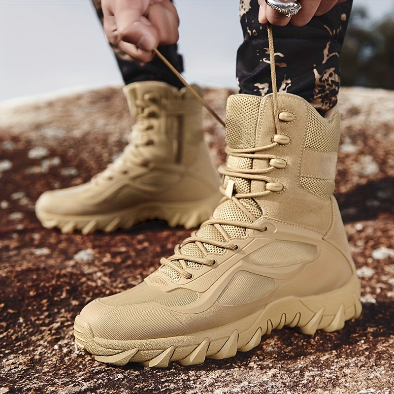 Men's Lightweight Breathable Hiking Boots with Anti-Slip Sole
