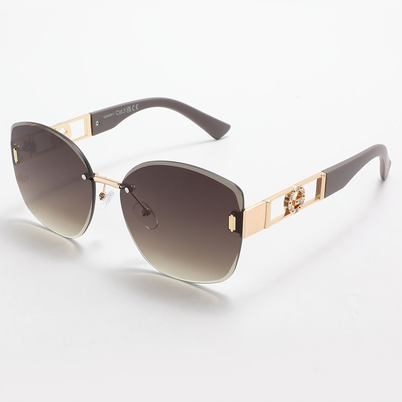 Women's Butterfly Rimless Sunglasses UV400 Protection