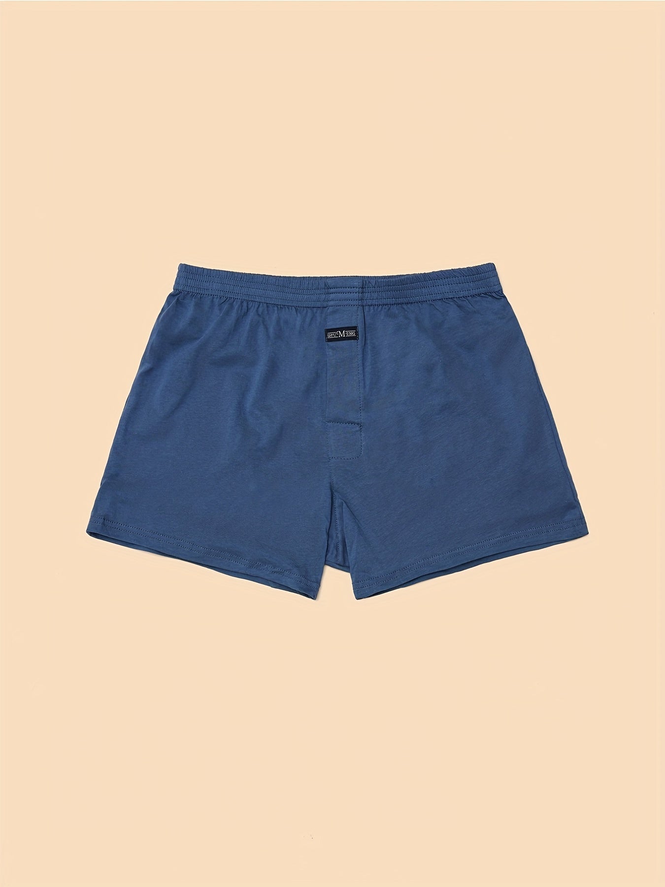 Men's High-Waist Cotton Boxer Briefs with Button Detail