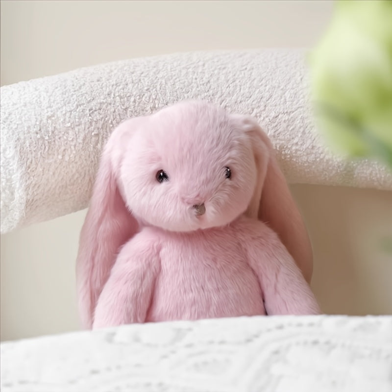 44cm/17.3in Cute Long-Eared Pink Candy Rabbit, Floppy Ears Plush Toy, Soft Plush Cartoon Bunny Doll, Easter Bunny Doll Easter Gift Valentine's Day Gift Christmas Gift
